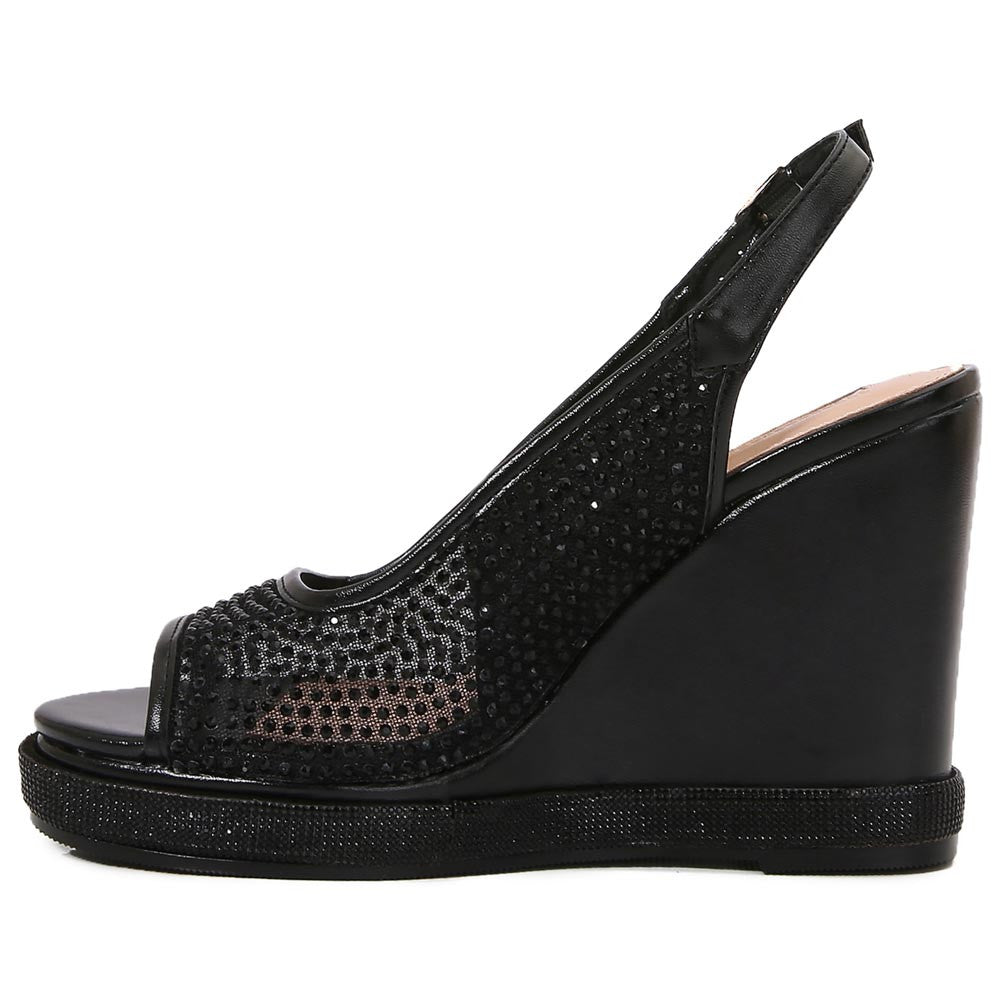 Lady Couture Belair 4” Wedge Sandals in Black