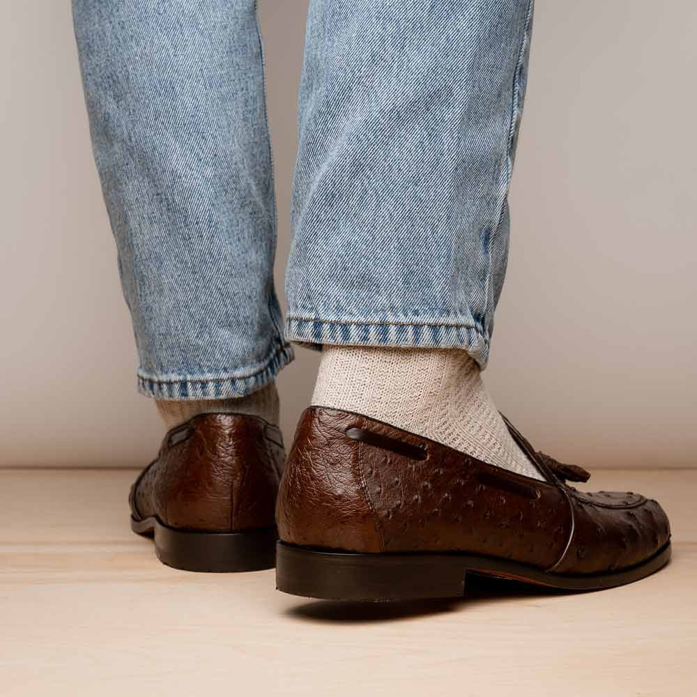 Marco Di Milano Aubiere Brown Ostrich Loafers