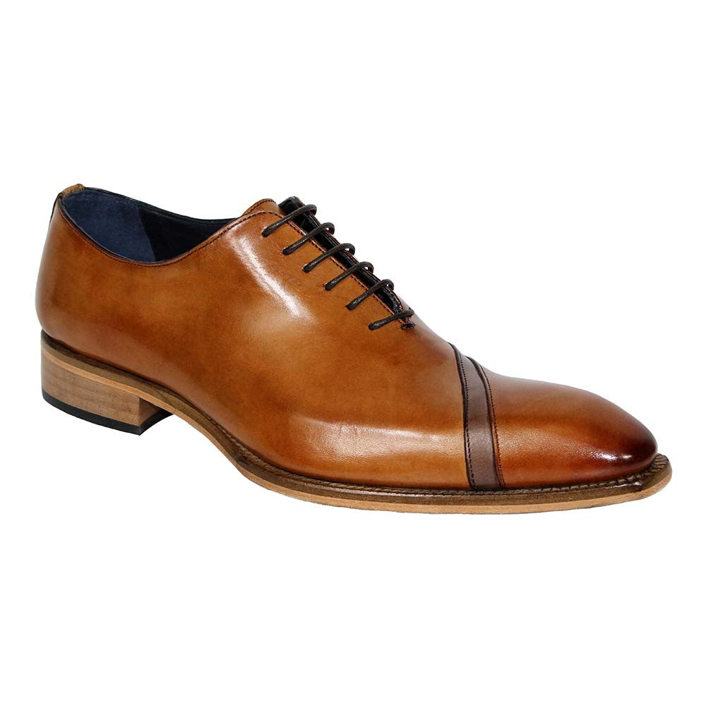 Duca Torre Premium Italian Leather Cognac Oxford Shoes For Men