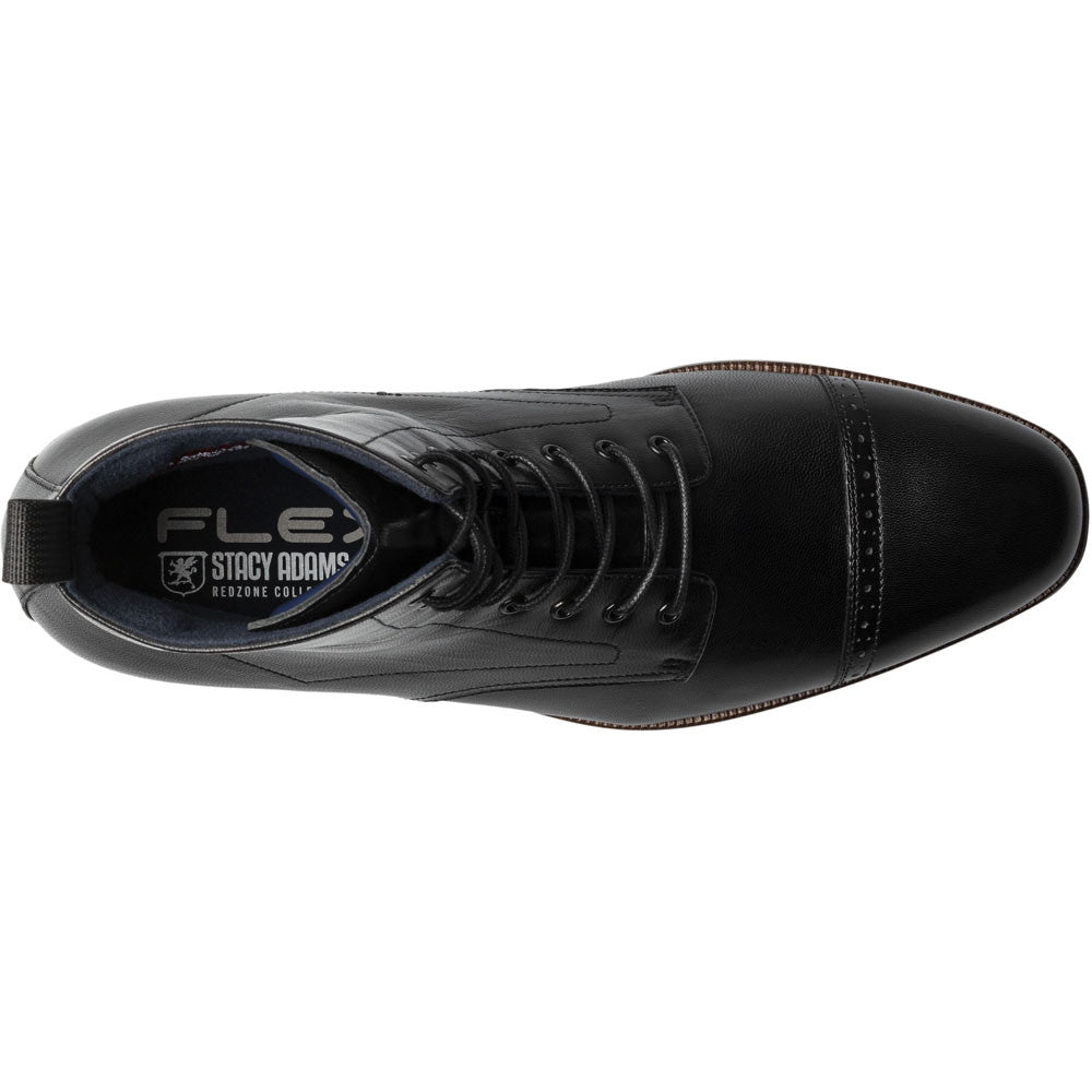 Stacy Adams Henry Cap Toe Lace Up Boot in Black
