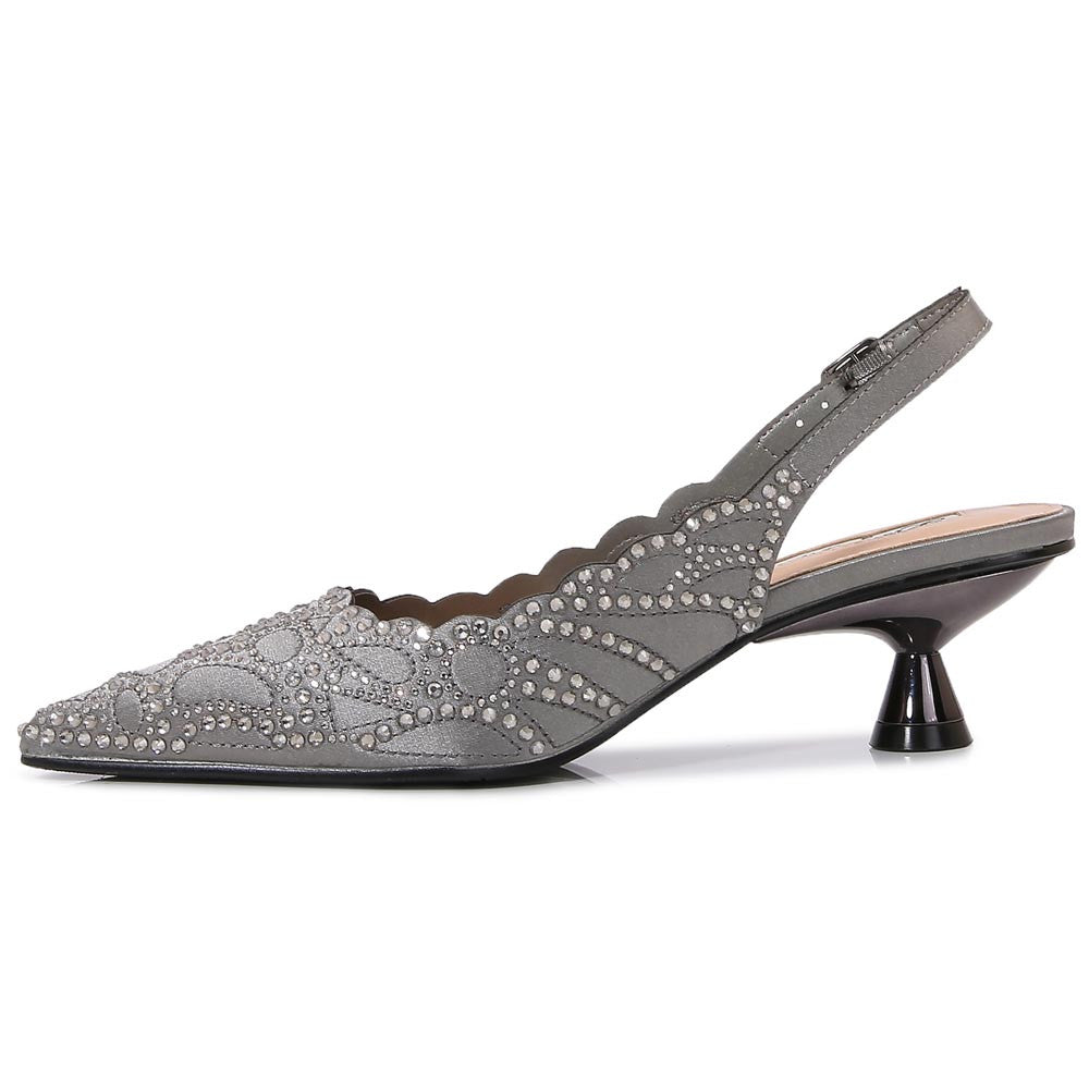 Lady Couture Kaite Pump 2" Heel in Pewter