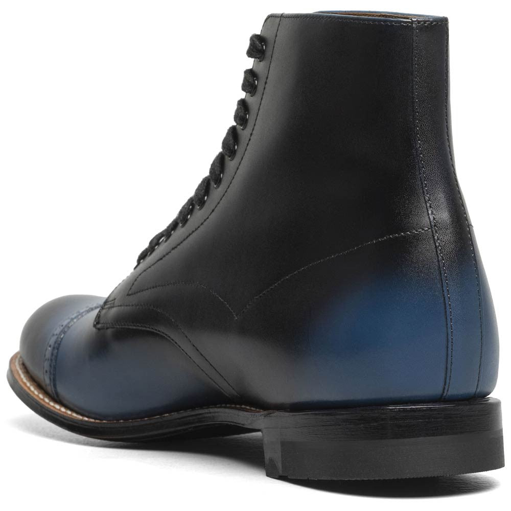 Stacy Adams Madison Blue Anaconda Print Leather Cap Toe Boots (USA Men Size)