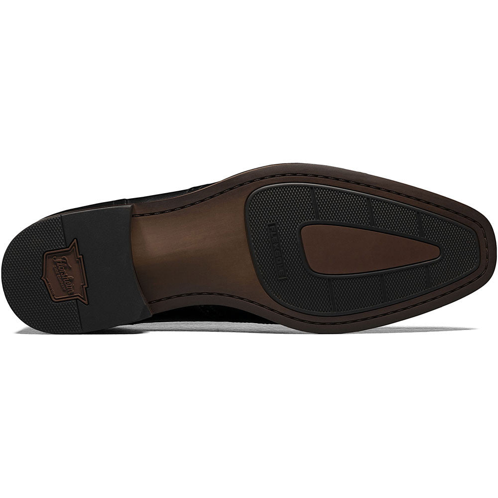 Florsheim Sorrento Black Smooth Leather Plain Toe Monk Strap