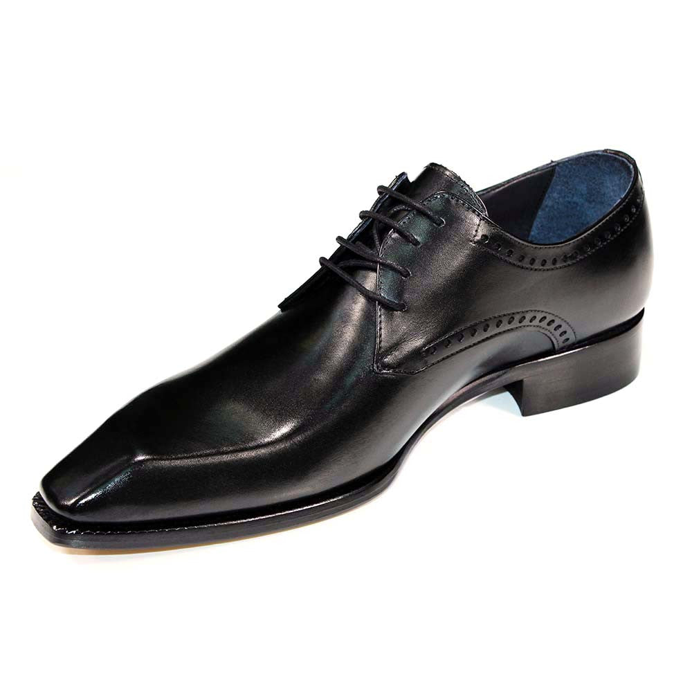 Duca Di Matiste Arpino Men's Oxford Black Calf-Skin Leather Shoes
