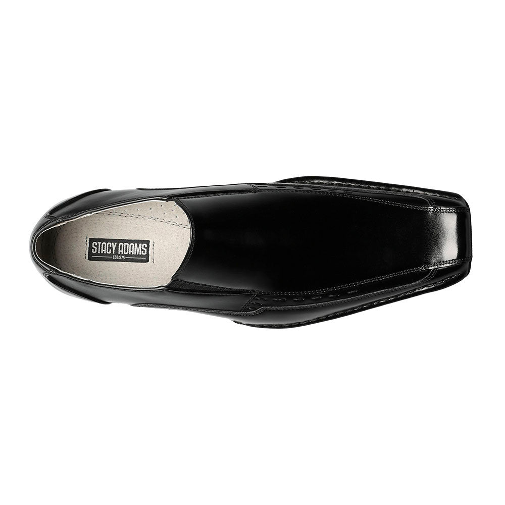 Stacy Adams Templin Black Bike Toe Slip-On Loafers