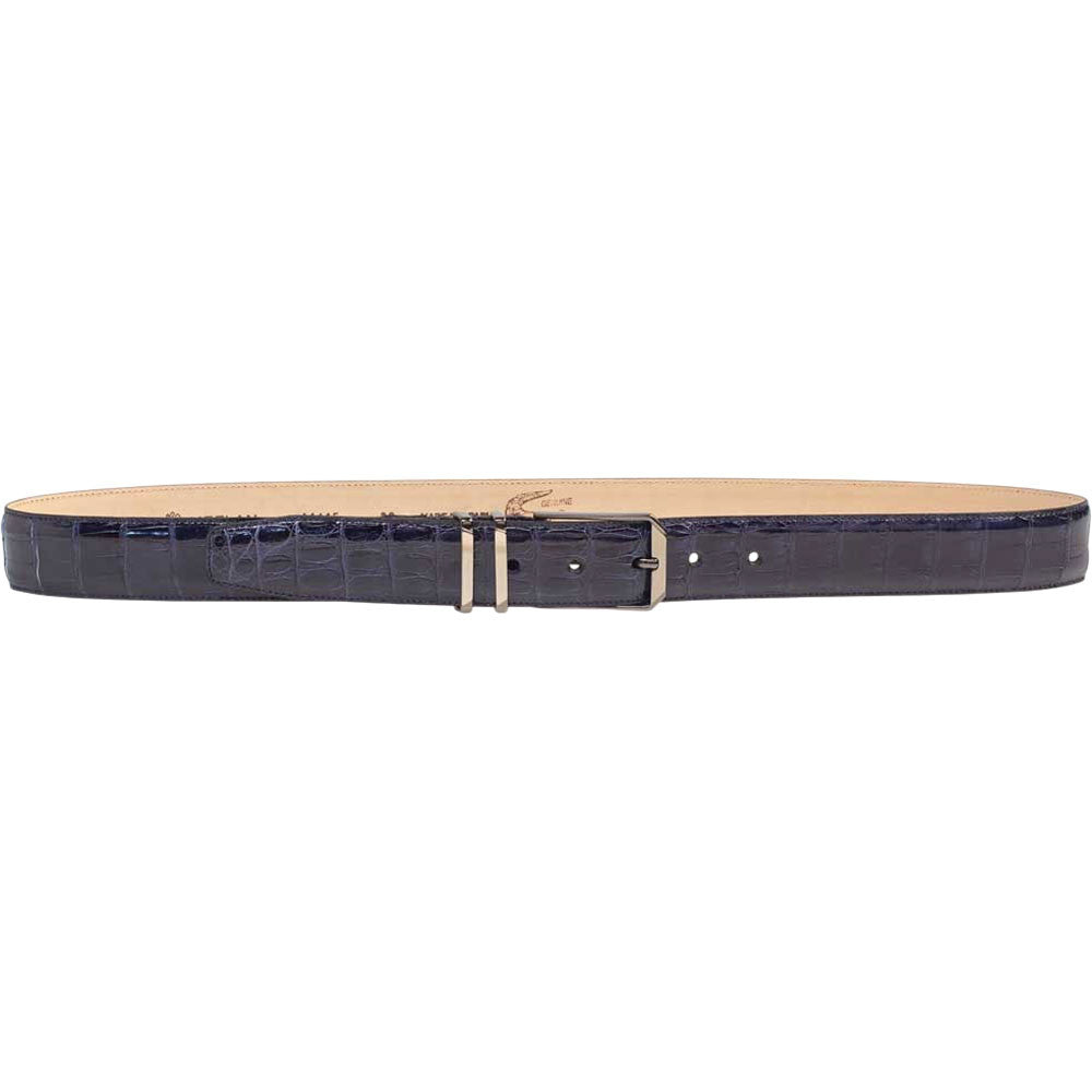 Mezlan Men's Genuine Crocodile Belt in Blue
