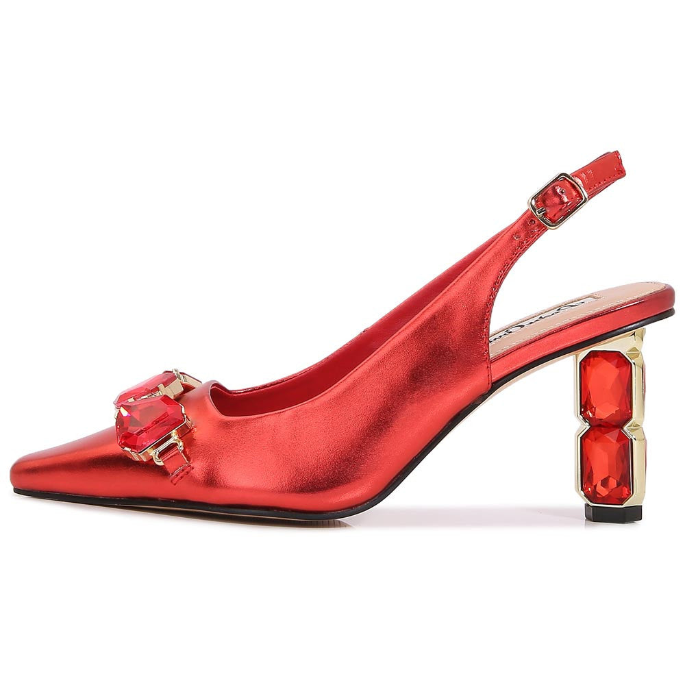 Lady Couture 3” Heel Glamour Pump in Red
