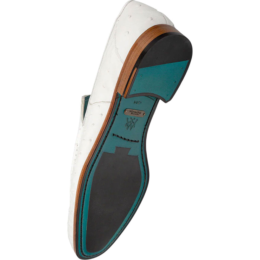 Mezlan Men’s Menor White Genuine Ostrich Slip-On