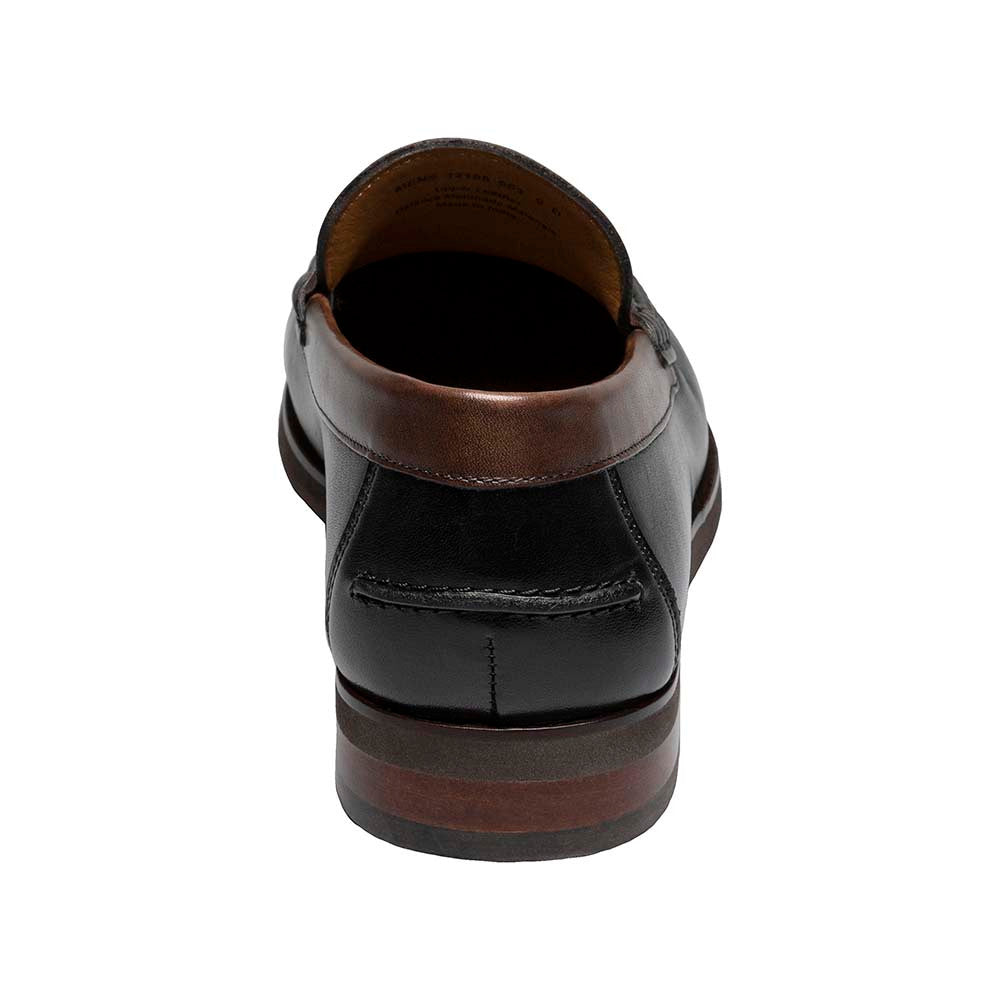 Florsheim Berkley Black & Brown Leather Flex Moc Toe Penny Loafer (US Men Size)