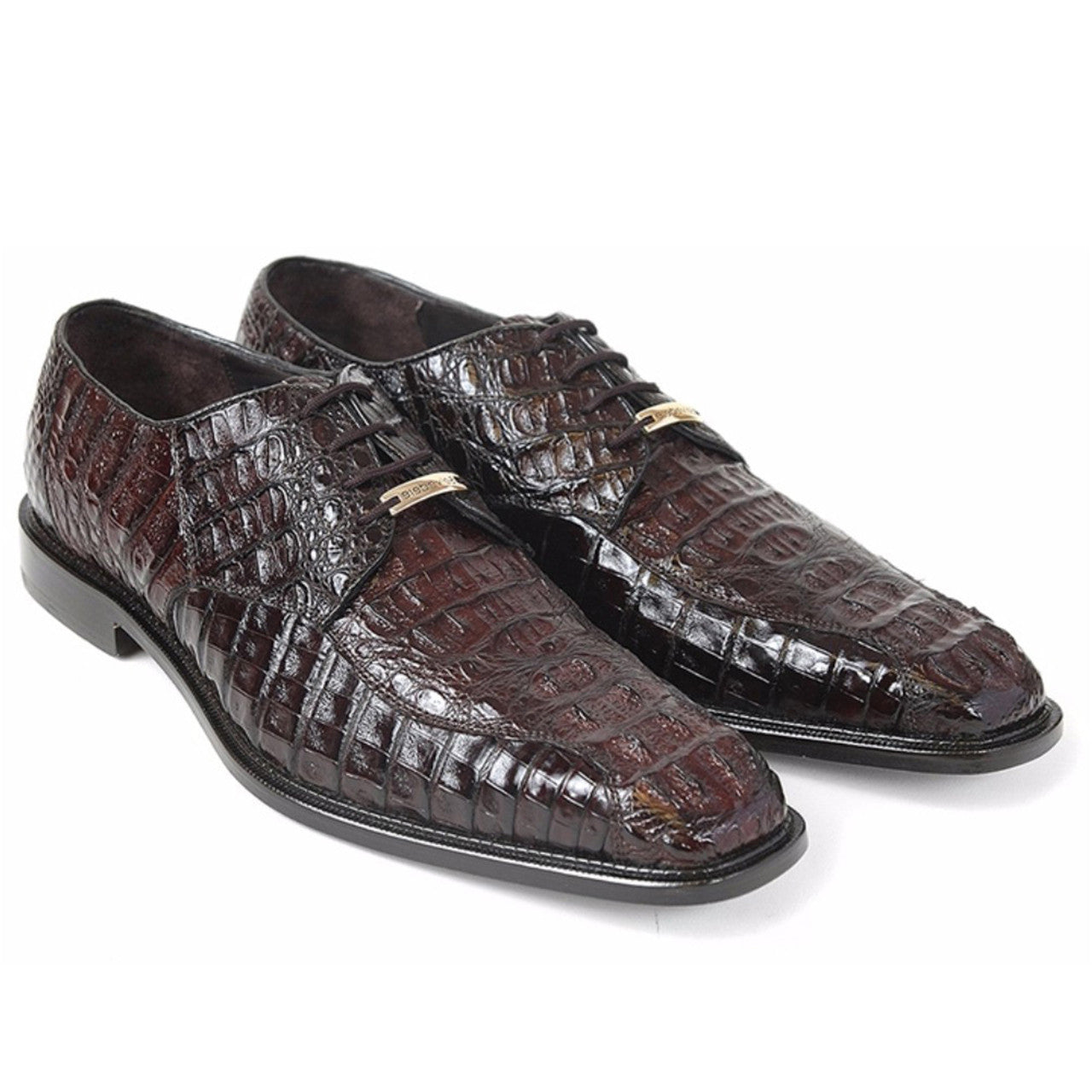 Belvedere Chapo Brown Men’s Hornback Crocodile Shoes