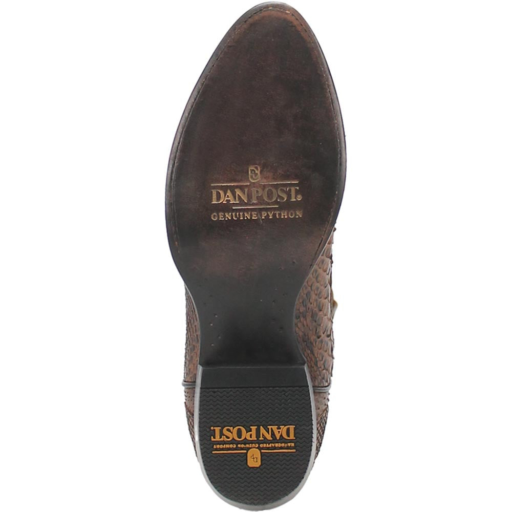 Dan Post Bay Apache Manning 13” Round Toe Genuine Python Leather Cowboy Boot