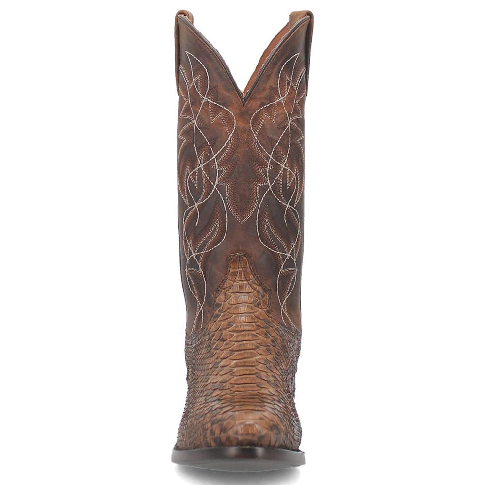 Dan Post Bay Apache Manning 13” Round Toe Genuine Python Leather Cowboy Boot