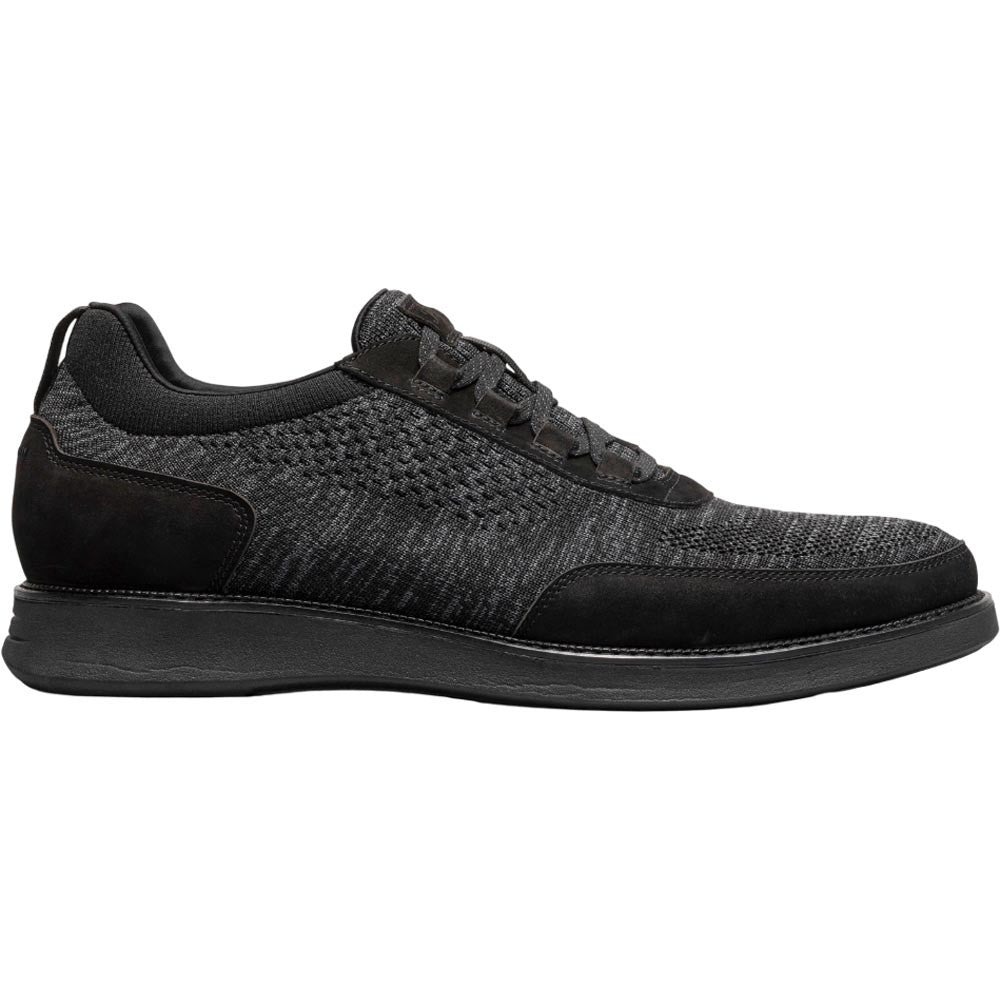 Florsheim Launch Black Knit Elastic Lace Moc Toe Slip On Men's Shoes