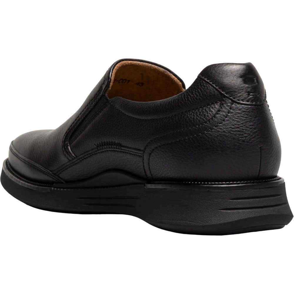 Florsheim Launch Black Smooth Leather Moc Toe Easy On-Off Loafers (US Men Size)