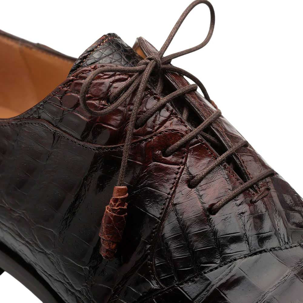 Mezlan Men's Pueblo Bi-Tonal Exotic Oxford in Sport/Chocolate