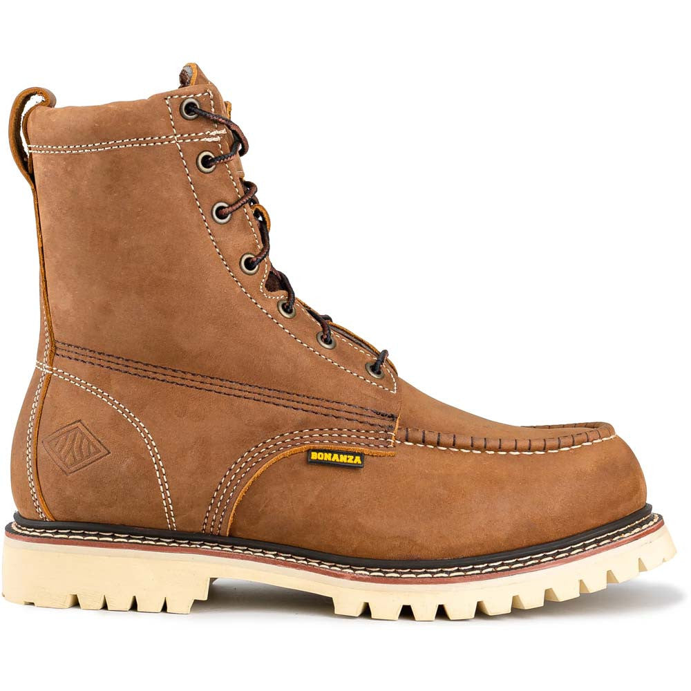 Bonanza Summit 8” Crazy Brown Insulated Waterproof Moc Toe Work Boots