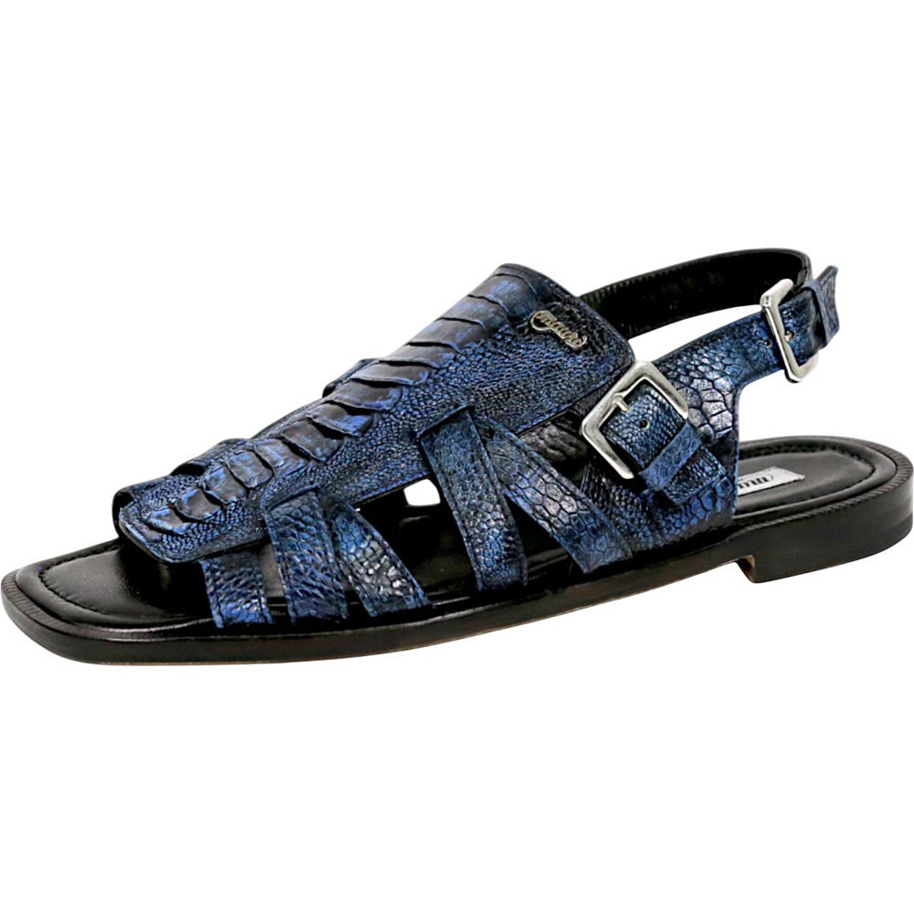 Mauri Antigua Men's Special Dye Night Exotic Ostrich Leg Sandal