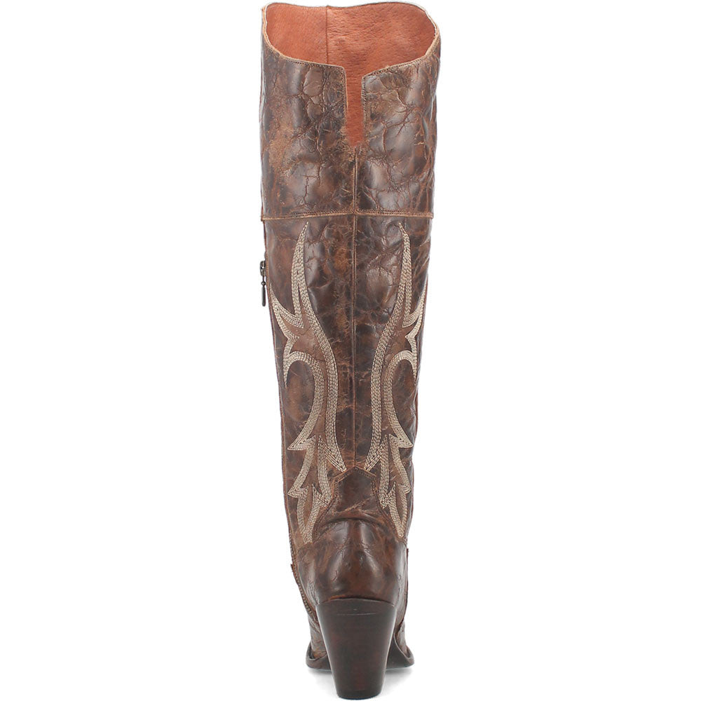 Dan Post Women's Brown Jilted 20” Snip Toe Over-the-Knee Boot