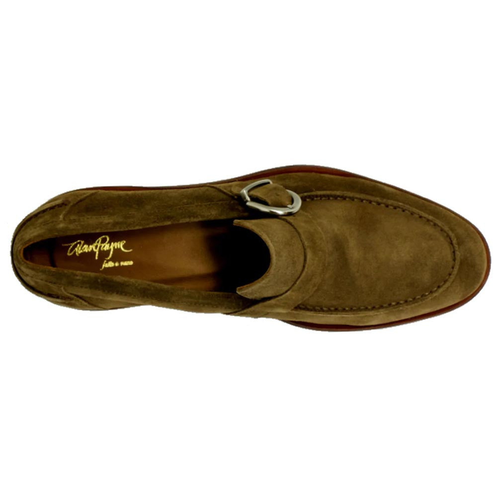 Alan Payne Daytona Water-Repellent Suede Strap & Buckle Loafer - Madero