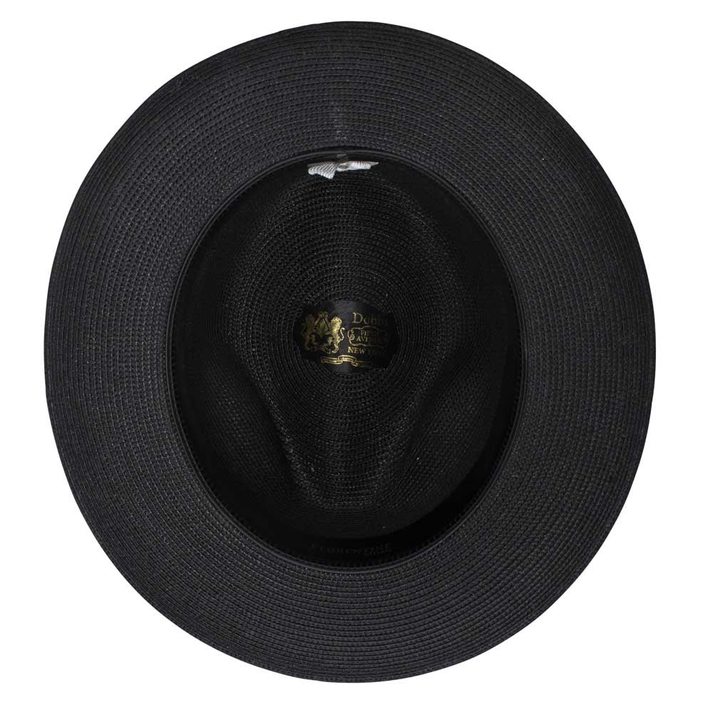 Dobbs Harrod Florentine Milan Straw Hat in Black