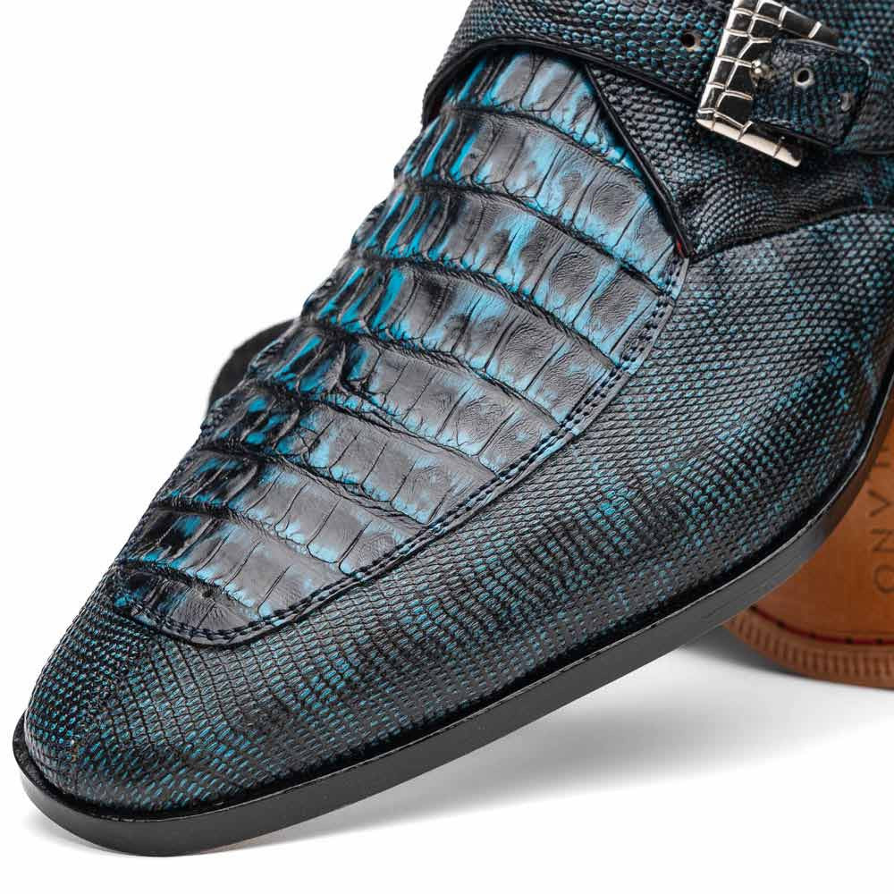 Toluca Genuine Crocodile and Lizard Skin Monk Strap | Marco Di Milano Exotic