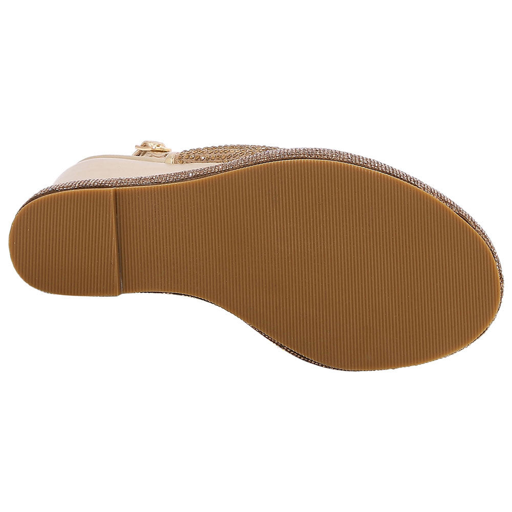Lady Couture Belair 4” Wedge Sandals in Gold