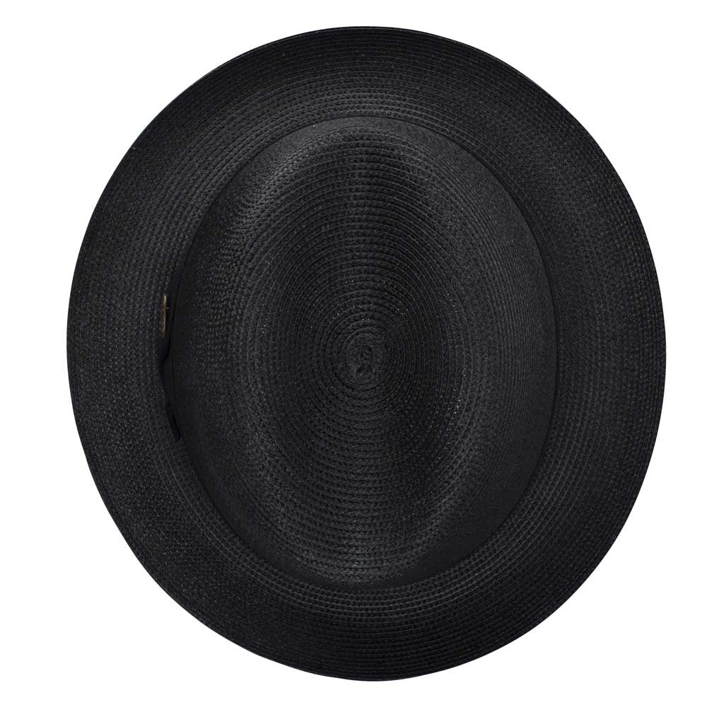 Dobbs Parker Black Florentine Milan Synthetic Straw Dress Hat