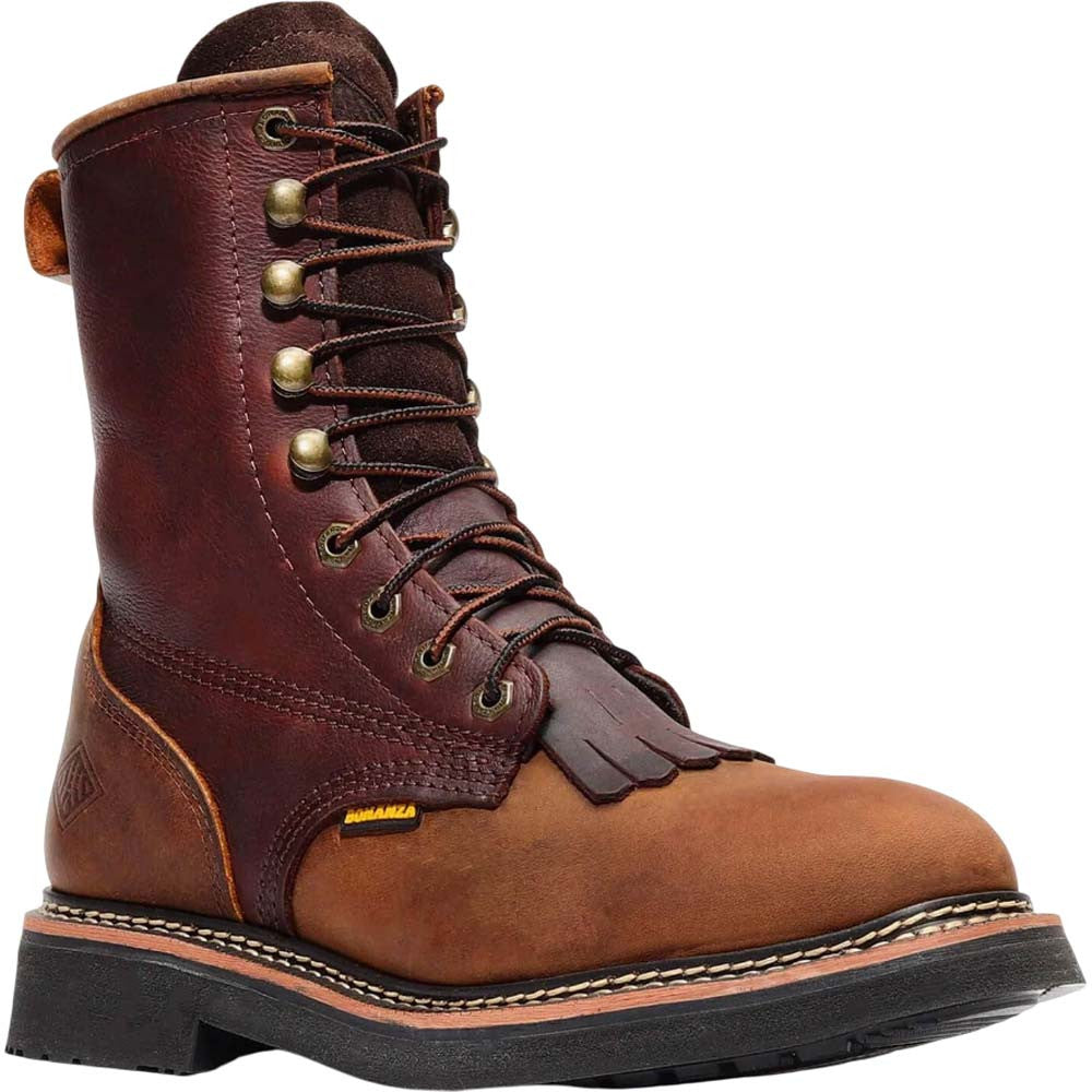 Bonanza Rancher Classic 8” Dark Brown/Crazy Lacer Work Boots