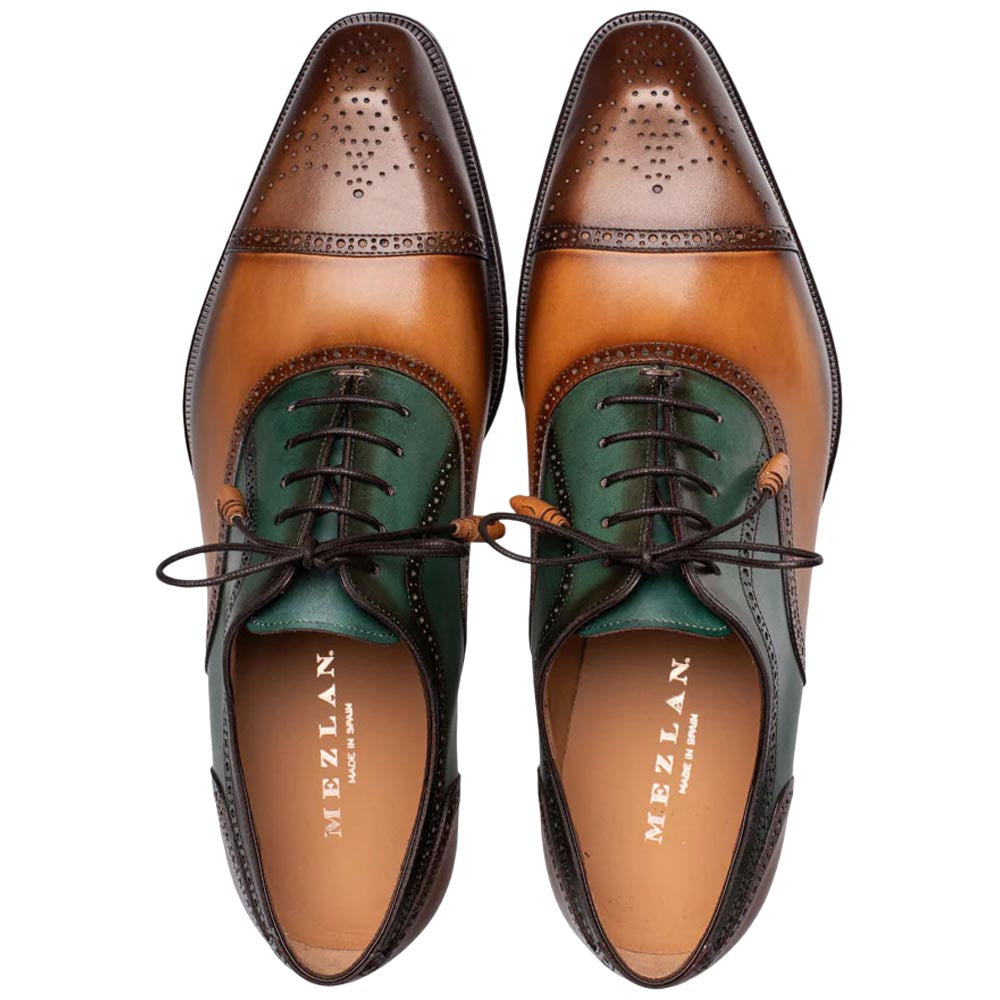 Galante Brown Tri-tone Cap Toe Oxford | Mezlan of Spain Dress Shoes for Men