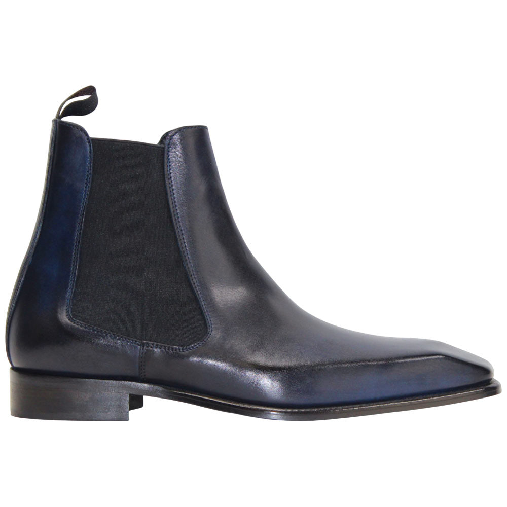 Duca Empoli Men's Blue Calf-Skin Leather Boots