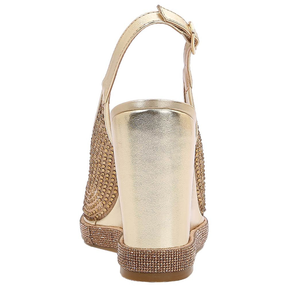 Lady Couture Belair 4” Wedge Sandals in Gold