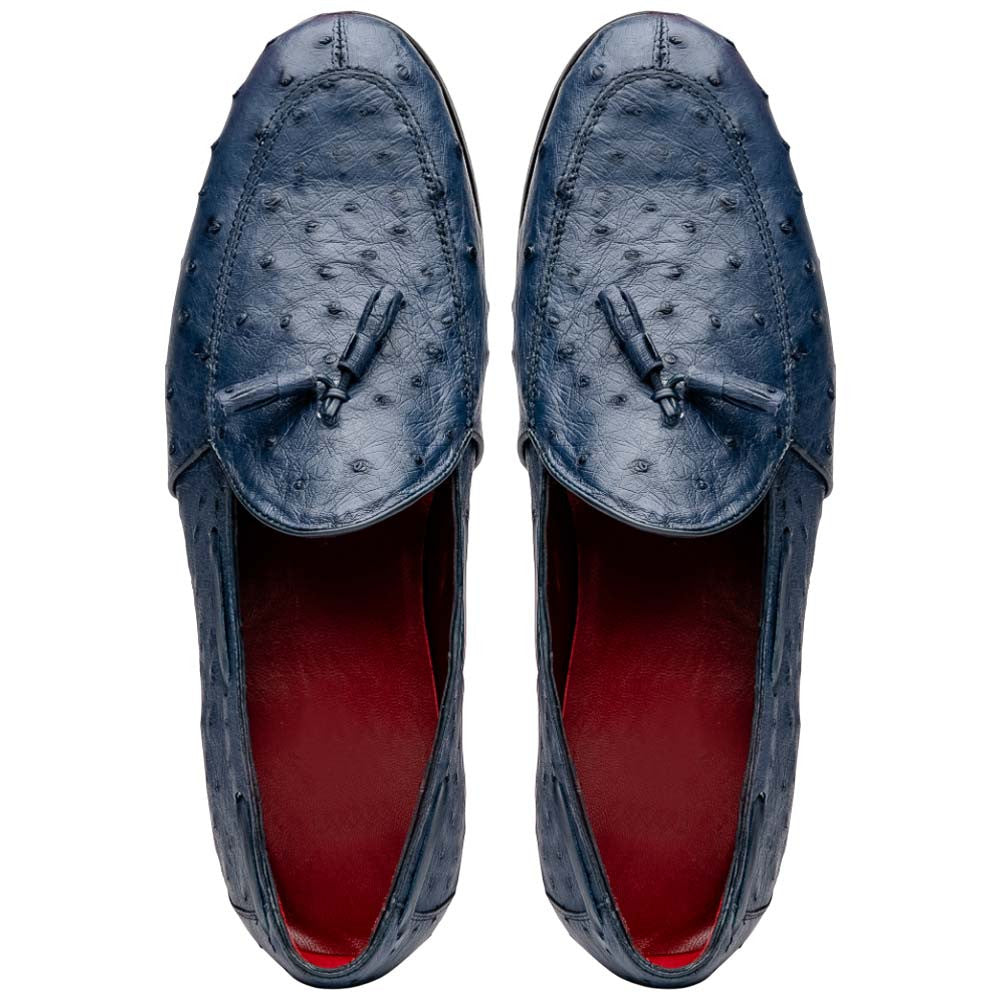 Marco Di Milano Aubiere Navy Ostrich Loafers