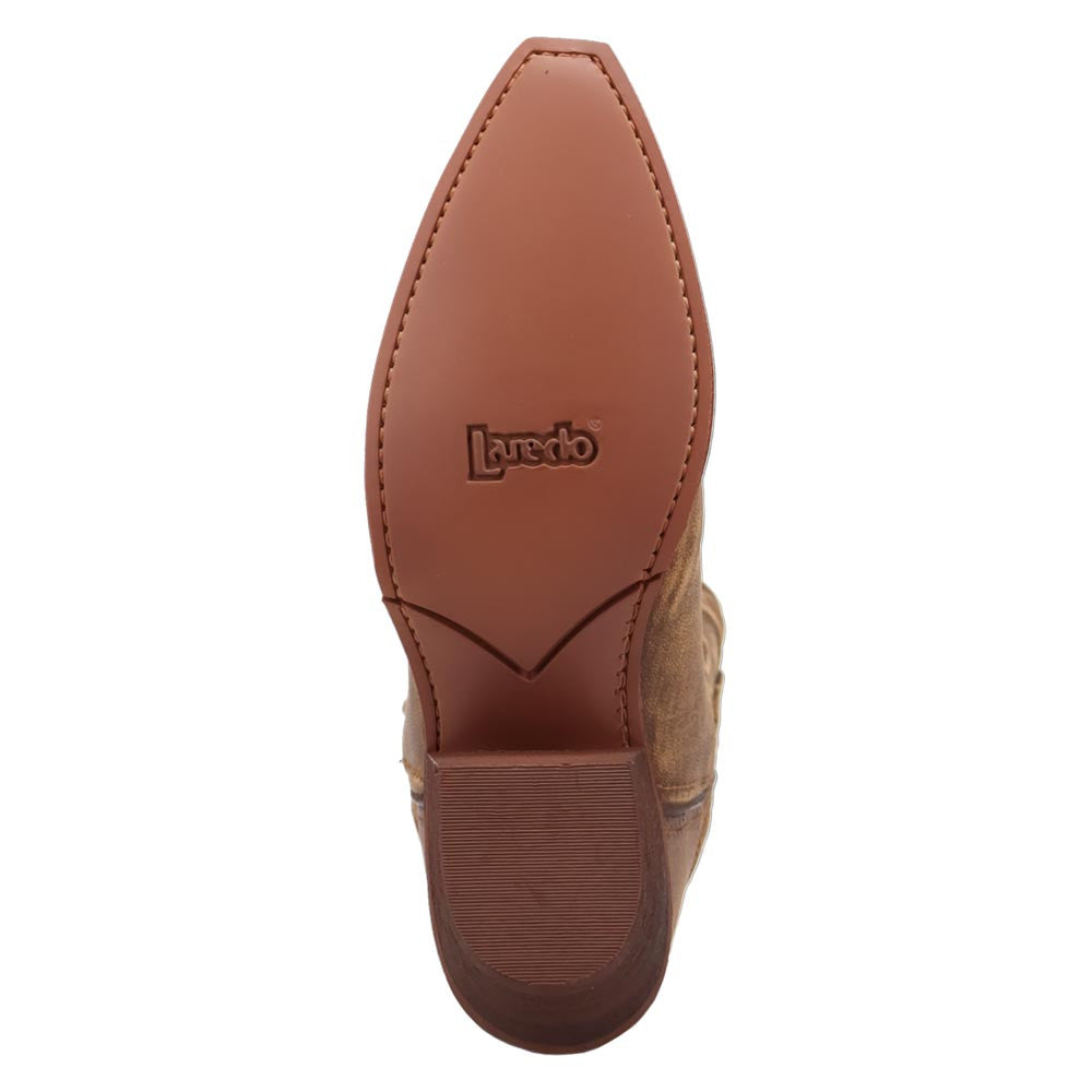 Laredo Reva Honey Leather Snip Toe Western Cowgirl Boots (USA Women Size)
