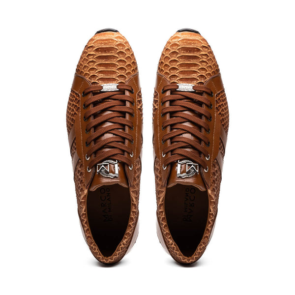 Marco Di Milano VERONA Honey Python & Calfskin Sneakers