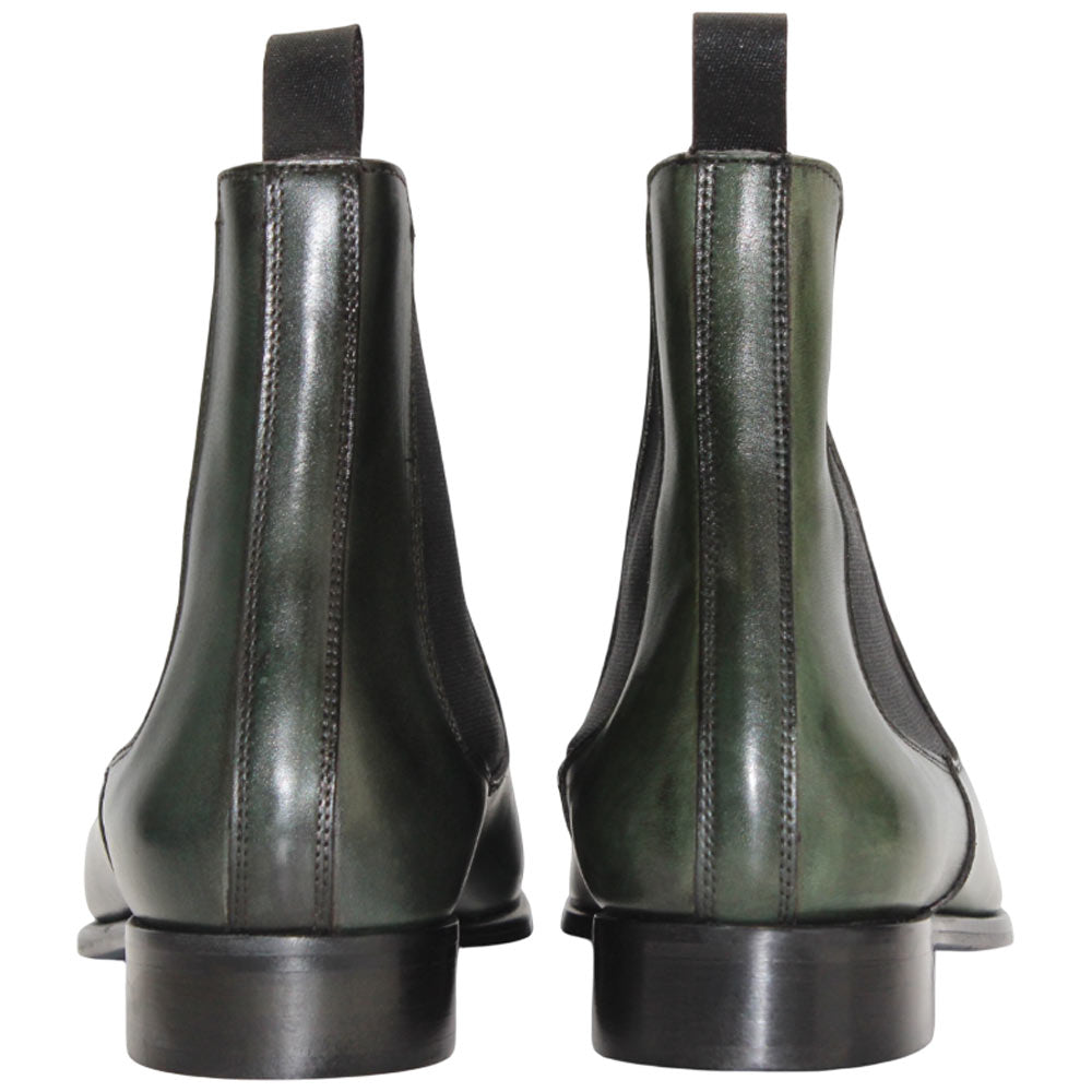 Duca Empoli Men's Green Calf-Skin Leather Boots