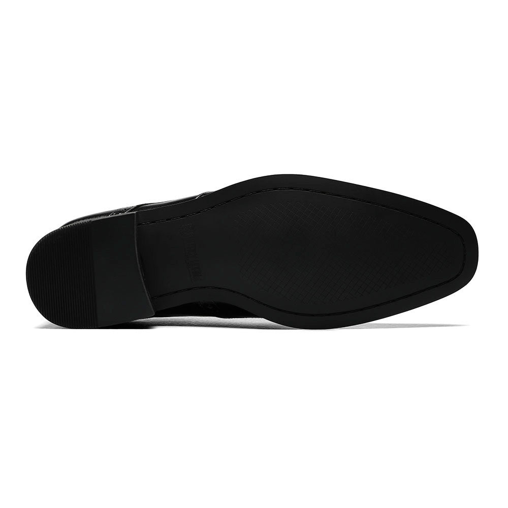 Tinsley Black Buffalo Leather Wingtip Oxfords by Stacy Adams