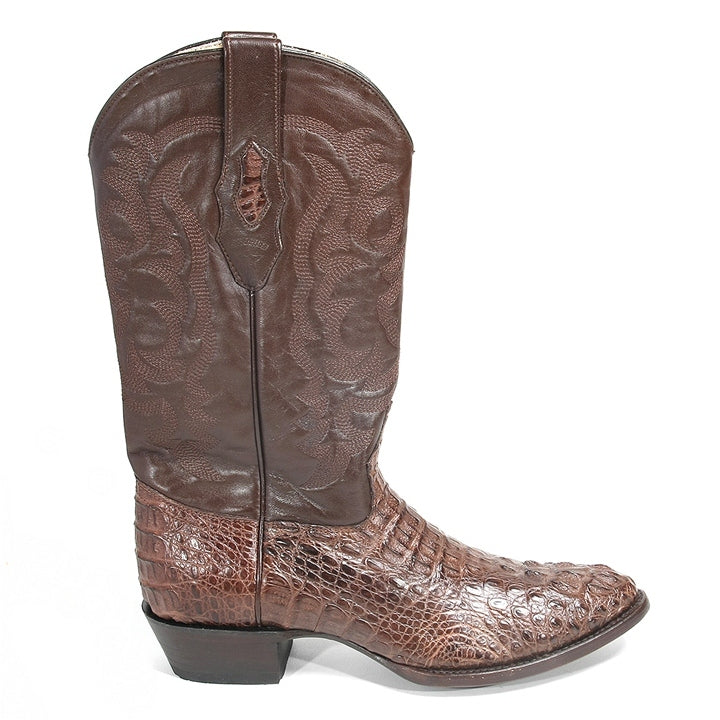 Los Altos Brown Boots Natural Crocodile Skin