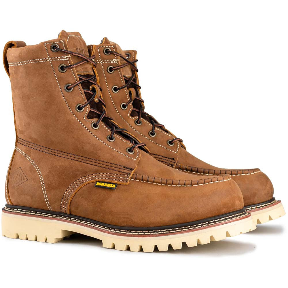 Bonanza Summit 8” Crazy Brown Insulated Waterproof Moc Toe Work Boots