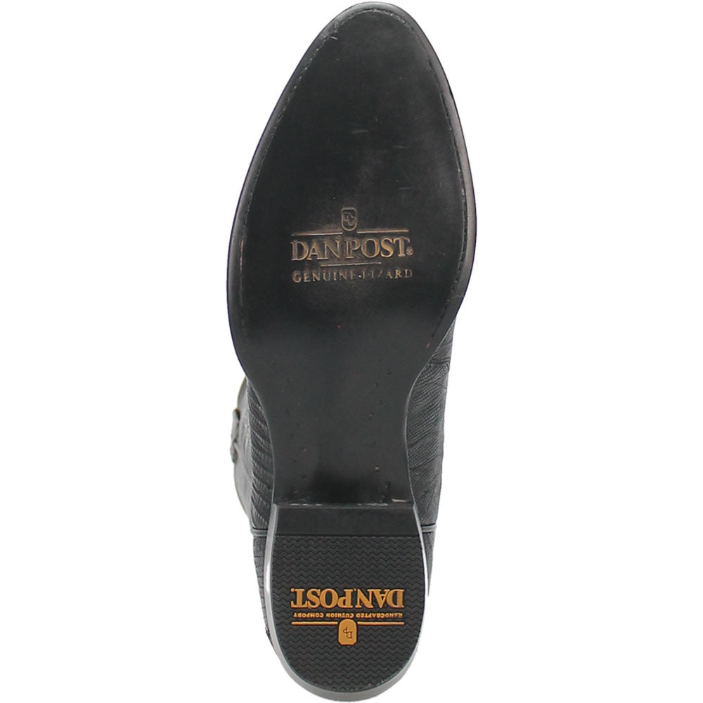 Dan Post Winston Black Genuine Lizard Skin Western Cowboy Boot (US Men Size)