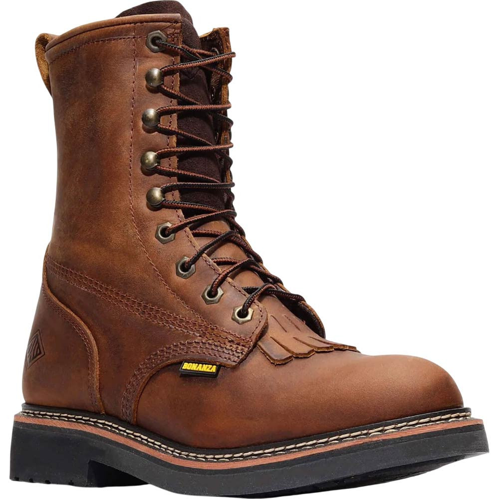 Bonanza Rancher Classic 8” Crazy Brown Lacer Work Boots