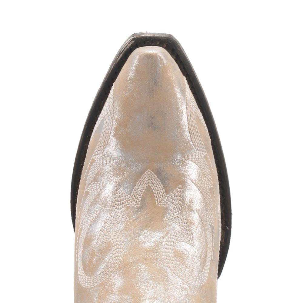Dan Post Women Frost Bite Silver Glacial Finish 12” Snip Toe Cowboy Boot