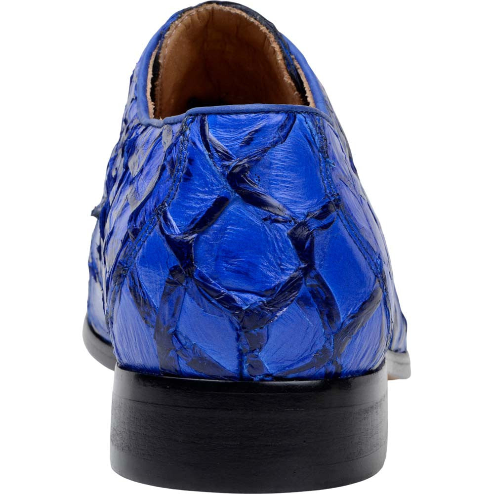 Belvedere Renzo Royal Blue Men’s Genuine Pirarucu Dress Shoes