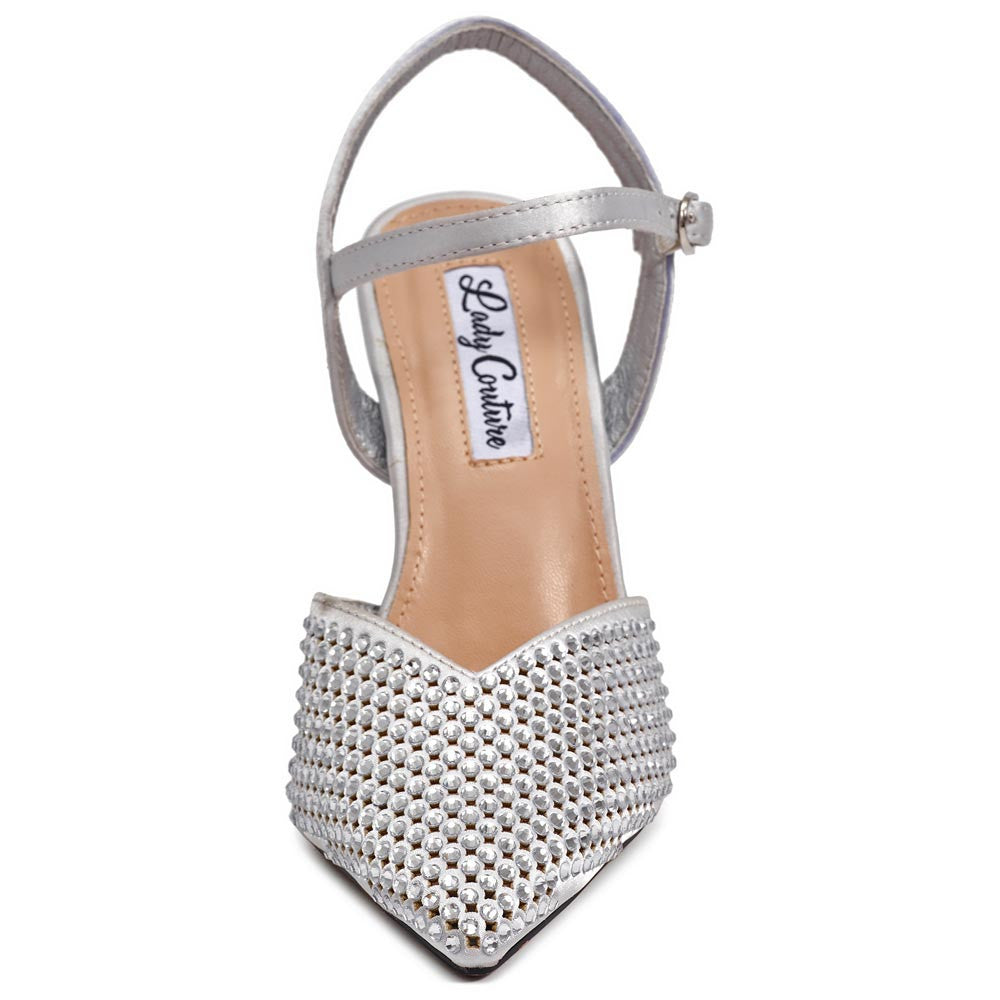 Lady Couture Tango Pump 4” Heel in Silver
