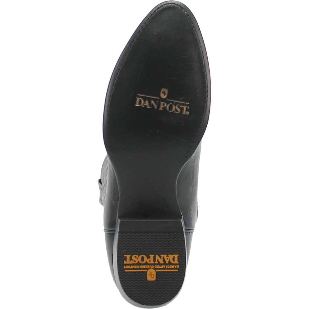 Dan Post Milwaukee Black Leather Round Toe Western Cowboy Boot (USA Men Size)
