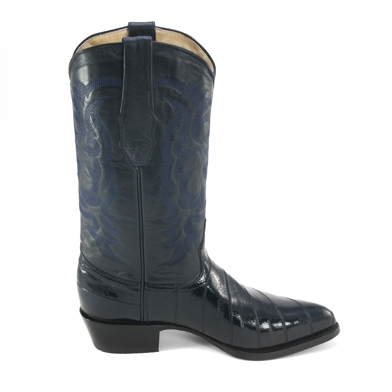 Los Altos Navy Eel Skin J-Toe
