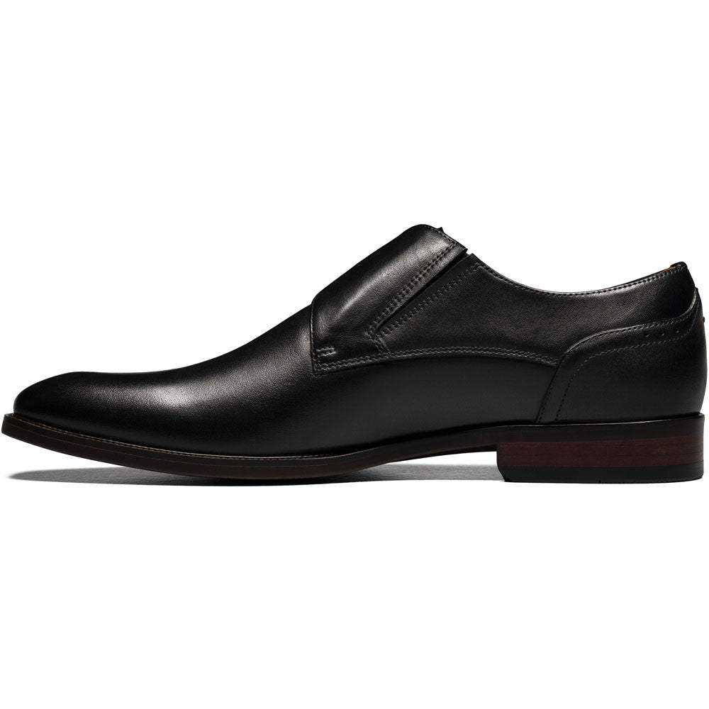 Florsheim Sorrento Black Plain Toe Single Monk Strap Shoes