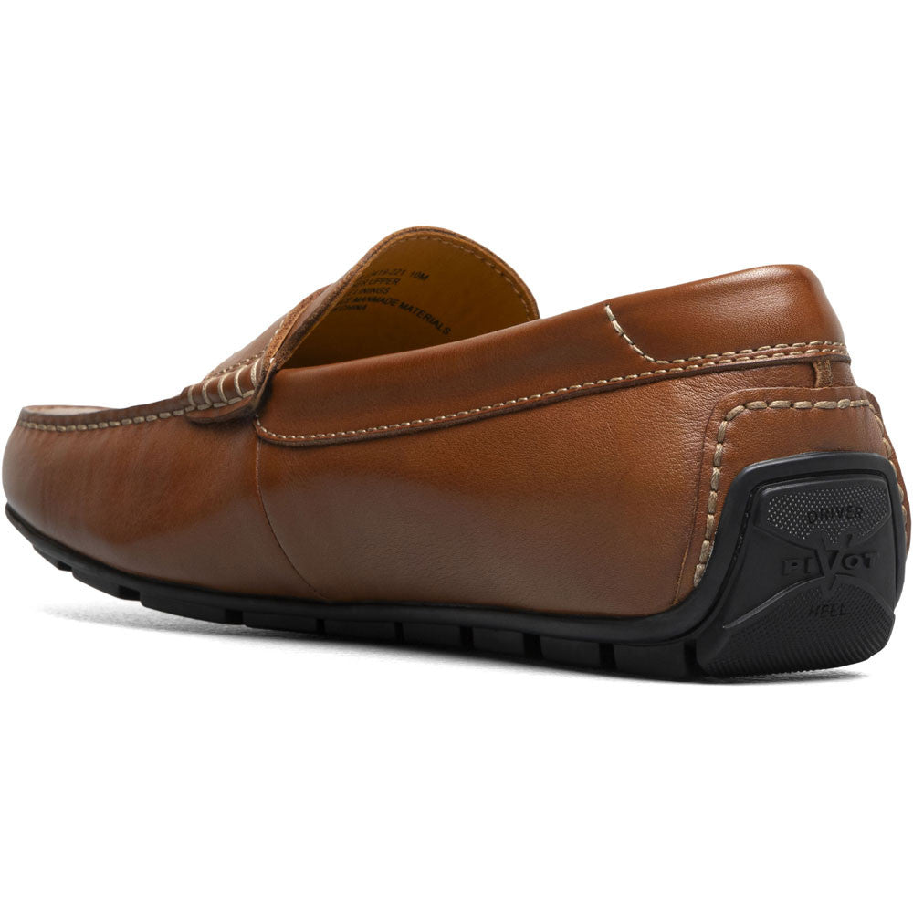 Florsheim Motor Cognac Smooth Moc Toe Penny Driver Men's Shoes