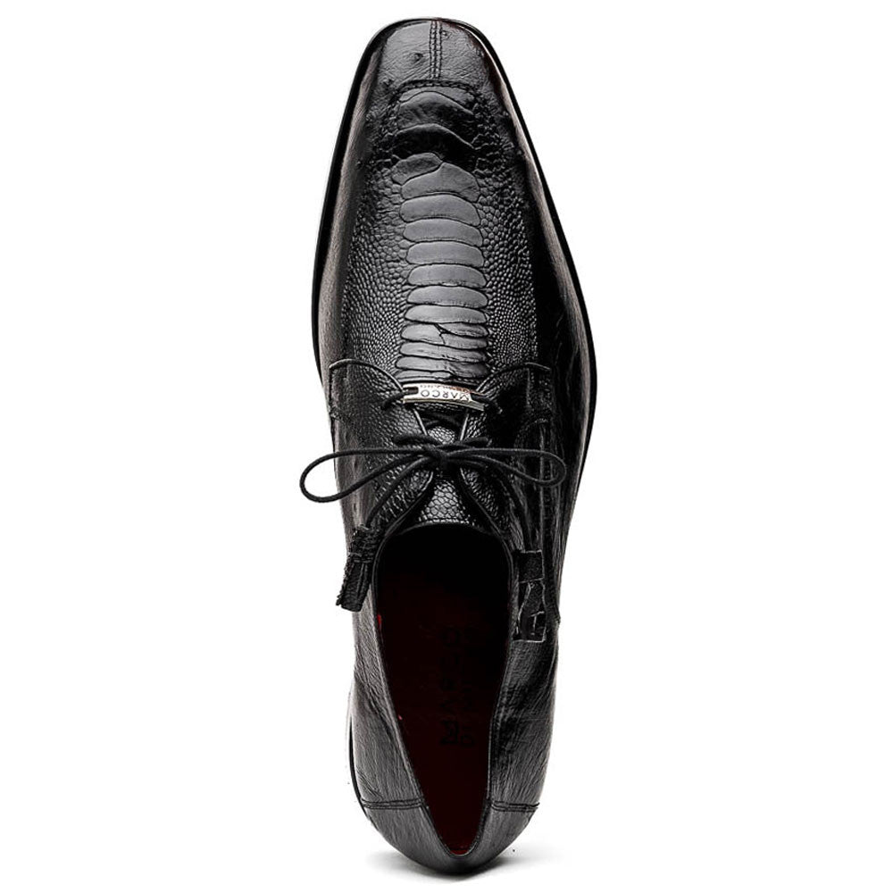 Andretti Black Men’s Genuine Ostrich Leg Dress Derby | Marco Di Milano