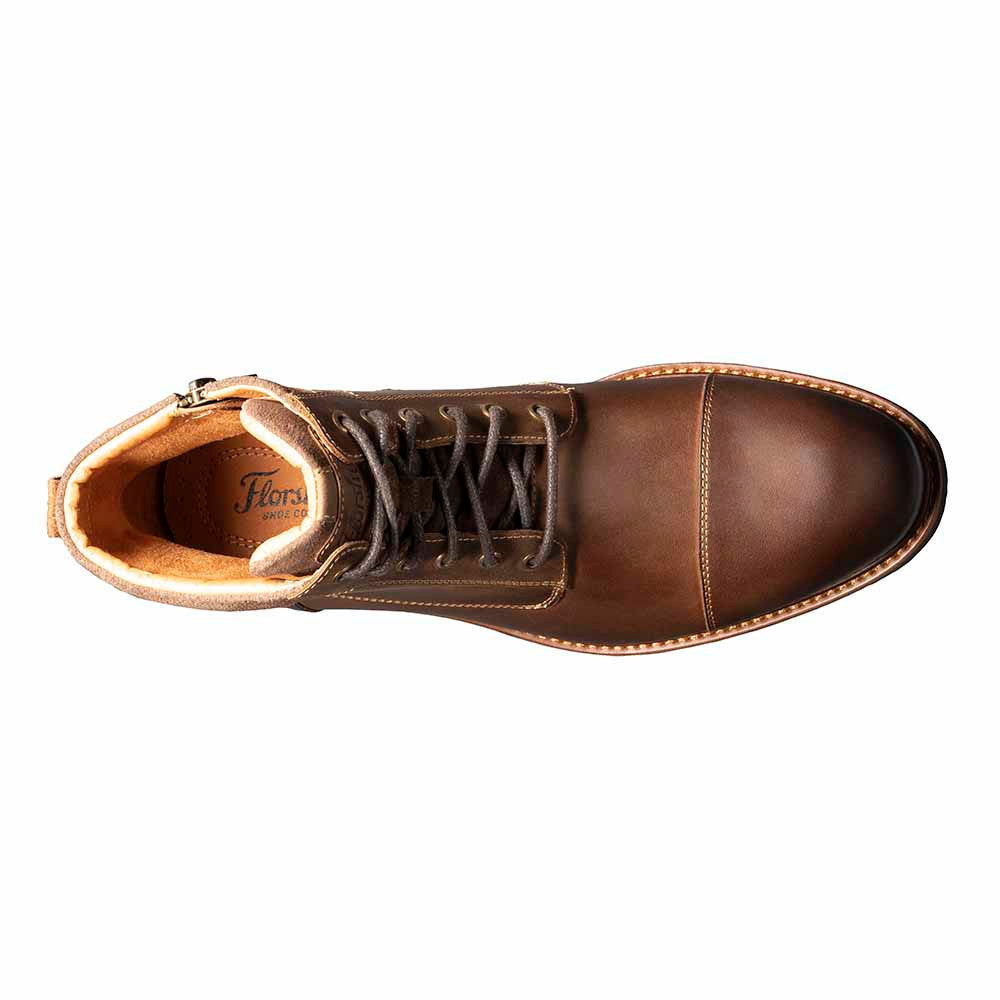 Florsheim Lodge Brown CH Cap Toe Lace Boots