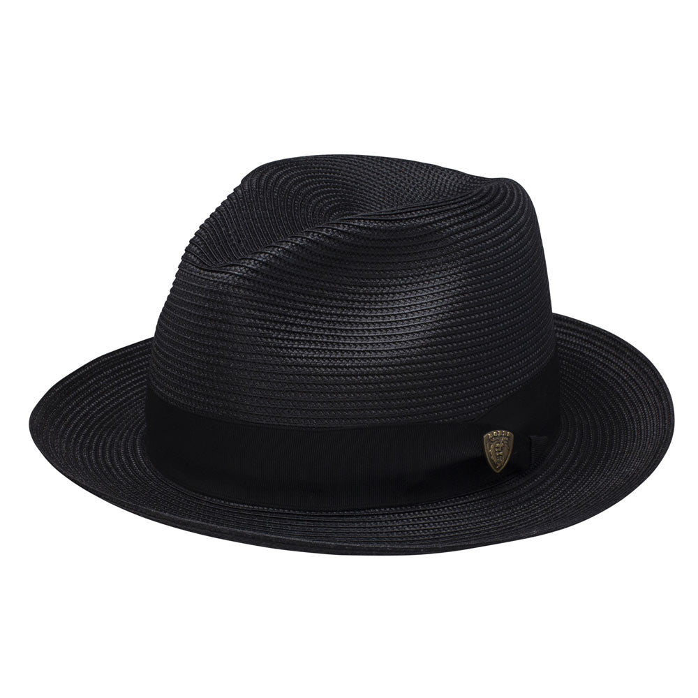 Dobbs Rosebud Black Florentine Milan Straw Hat